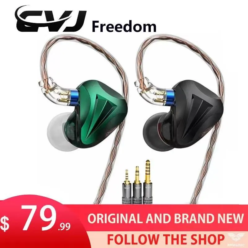 

CVJ Freedom 5 Hybrid Drivers in-Ear Monitors Earphone 1DD+4BA IEMs Music Earbuds with 4 Switchable Tuning Modes & 3 Types Plugs