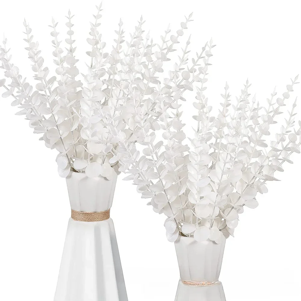 36 steli di eucalipto decorativi artificiali foglie di eucalipto rami finti per centrotavola matrimonio fiore