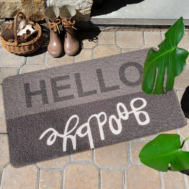 Vacclo 30x17.5inches Black Durable Hello Welcome Mat Low Profile Floor Mat  Front Doormat Indoor Outdoor Door Rug Non Slip Rugs - AliExpress