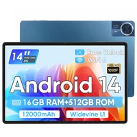 Global Version Super Large Screen 14 inch Tablet Pc  Android 14 4G Phone Call 16GB+512GB Tablets 14" GPS 5G WiFi FM 12000mAh 1