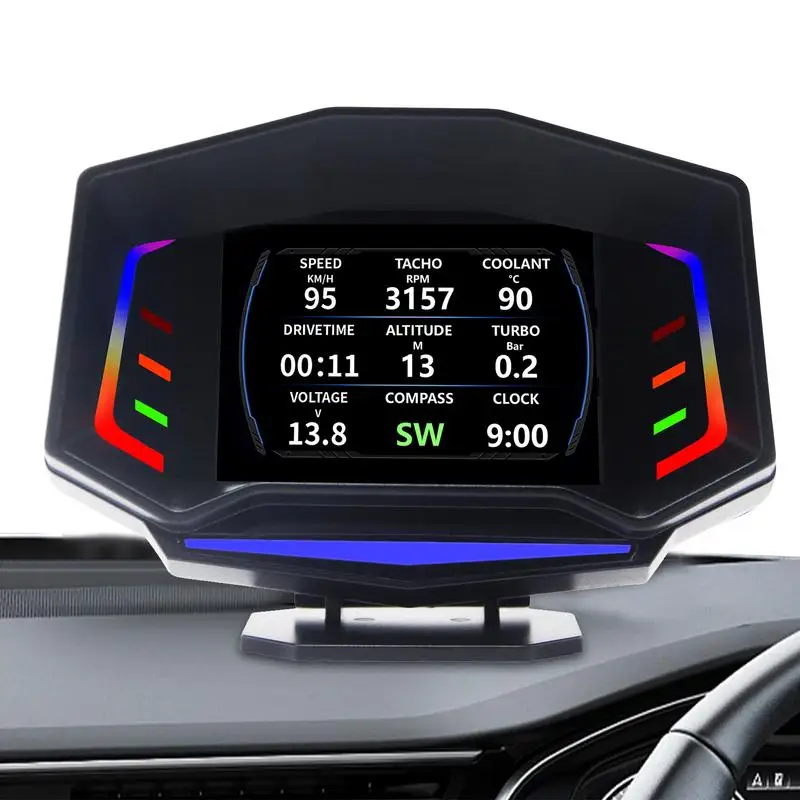 

Hud Speedometer Universal Head-Up Display GPS Digital Speedometer Over Speed Alarm Tired Driving Warning Windshield Project For