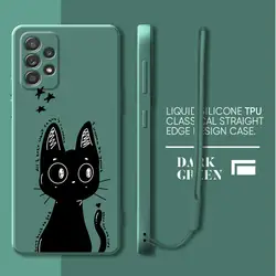Adorable Black Cat Phone Case Cover - Galaxy A42 5G (Mix01)