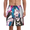 Jinx Monkey Graffiti Print Men Swim Trunks Quick Dry Swimwear Beach Board Shorts League Battle Game Legends Arcane Boardshorts 6