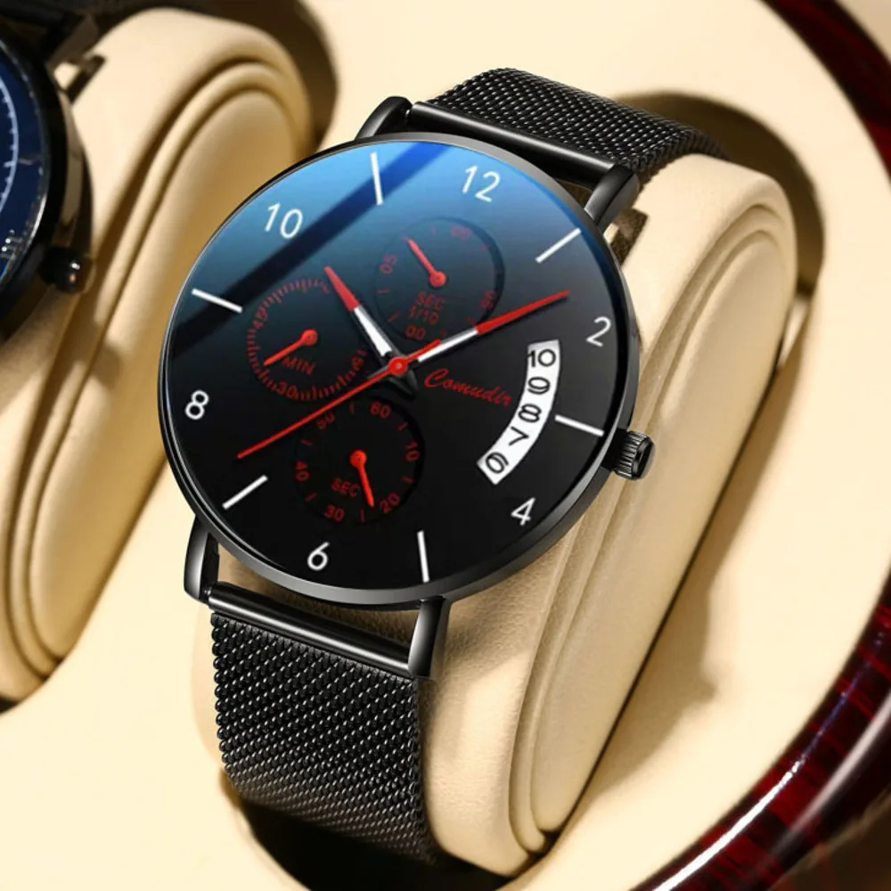 New Hot Selling Watch Ultra Thin Fully Automatic Mechanical Watch Men's Korean Edition Student Quartz Watch Calendar Night Light Waterproof Tide_voghion.com