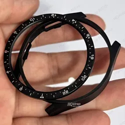 Premium Metal Ring Case with PC Protector - Elegant Bumper Cover for Watch 6 Classic 43mm (Black case bezel)