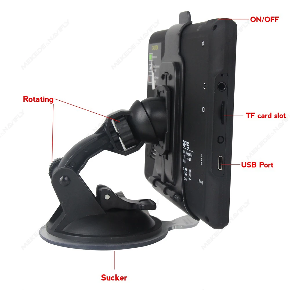 7 Inch Car GPS Navigation Touch Screen Truck Sunshade Map Built in 2025 New Europe GPS Navigator FM Music Video Games