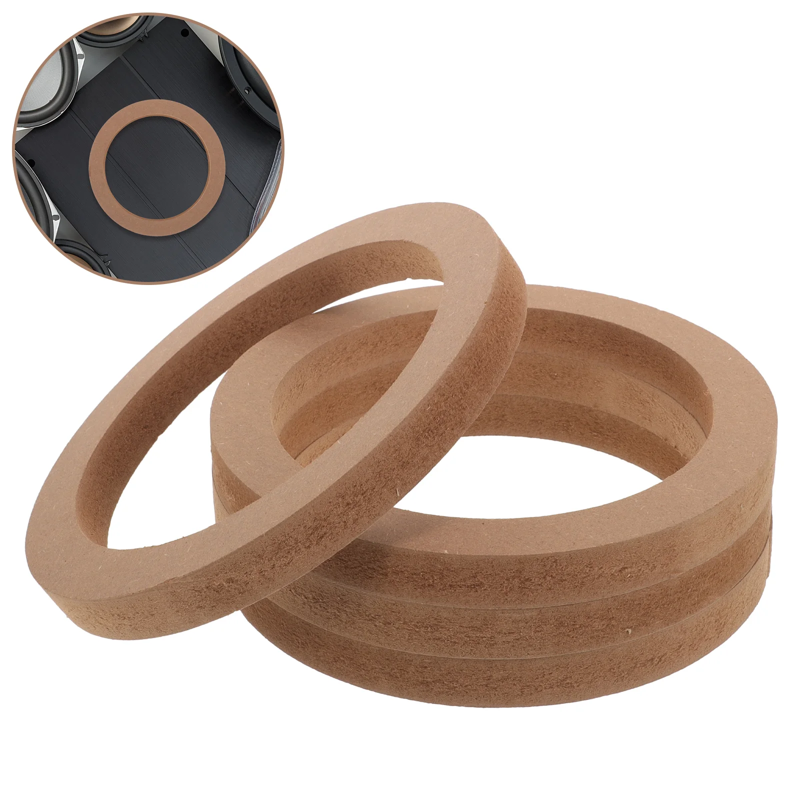 2 Pairs Speaker Spacer Pad For Car 65 Inch Door Spacers Material Durable Slim Interior Parts Claxon Horns Vehicle Audio