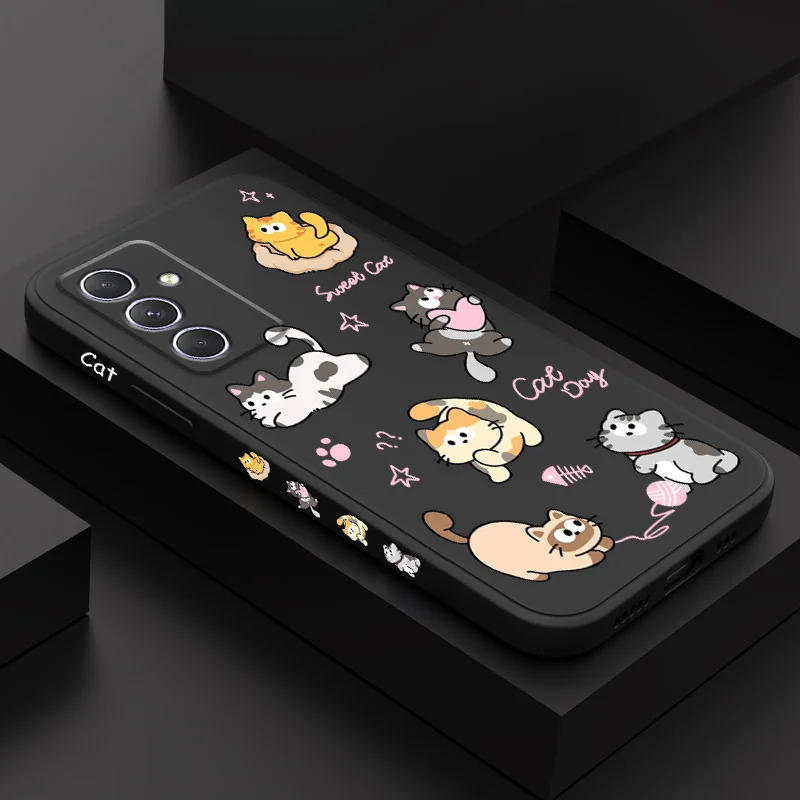 Charming Cat String Ball Phone Case for Samsung Galaxy - Durable Protective Cover with Cute Design