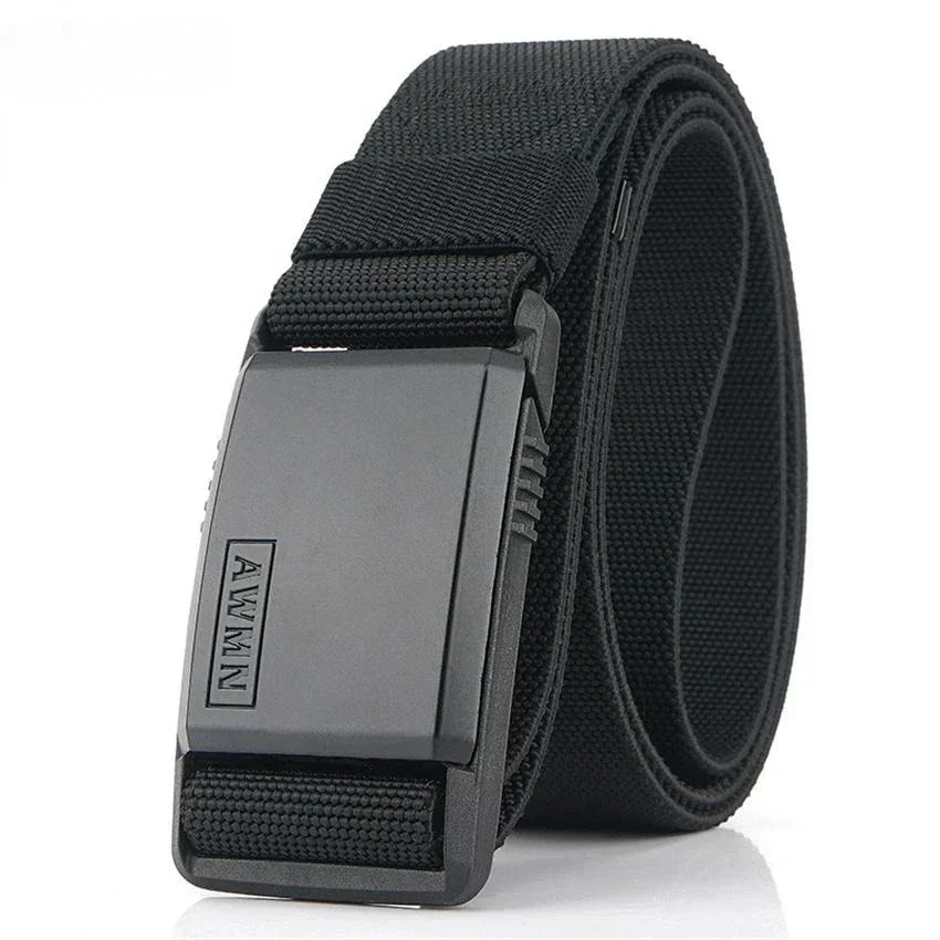 1pc Neue Männer Nylon Gürtel Magnetische Schnalle Einstellbare Gürtel Für Männer Militär Elastische Gürtel Hohe Qualität Tragen-beständig