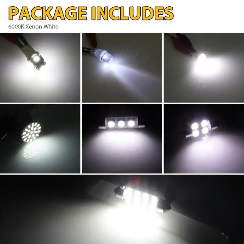 Car LED Light Bulbs 42Pcs Pack For Interior And Exterior Lighting With Long Service Life Over 50000 Hours D7YA - 3