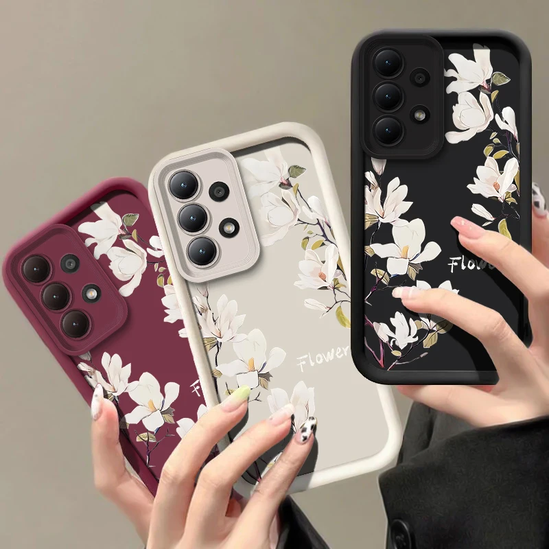 Floral Silicone Soft Phone Case - A55 Series