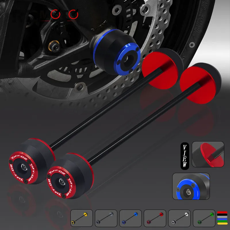 

mt09 Motorcycle Accessories Front Rear Wheel Fork Slider Axle Crash Protector For YAMAHA MT-09 2013-2020 2021 2022 2023