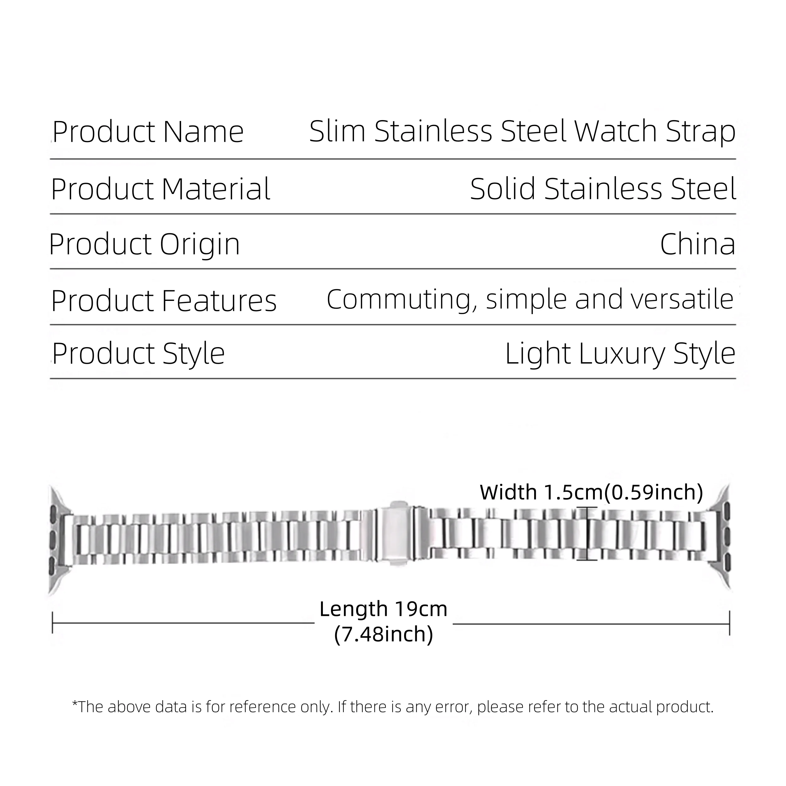 รูปสินค้า สาย Apple Watch สแตนเลสบาง ใช้งานได้กับหลายรุ่น