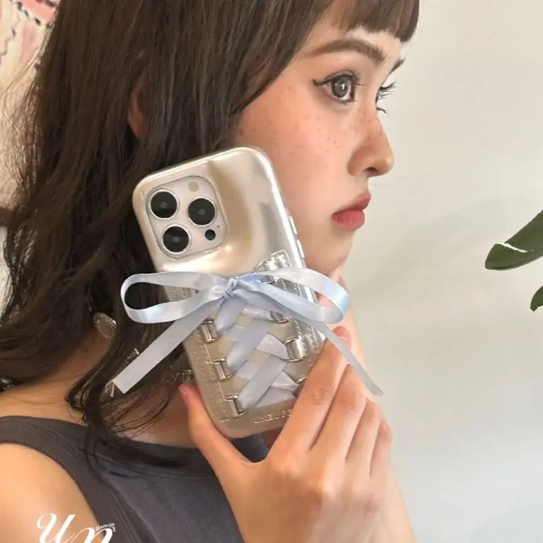 

IPhone Silver Plated 14promax Pink Strap 13pm Premium Girl Heart 11 Creative and Individualized Style