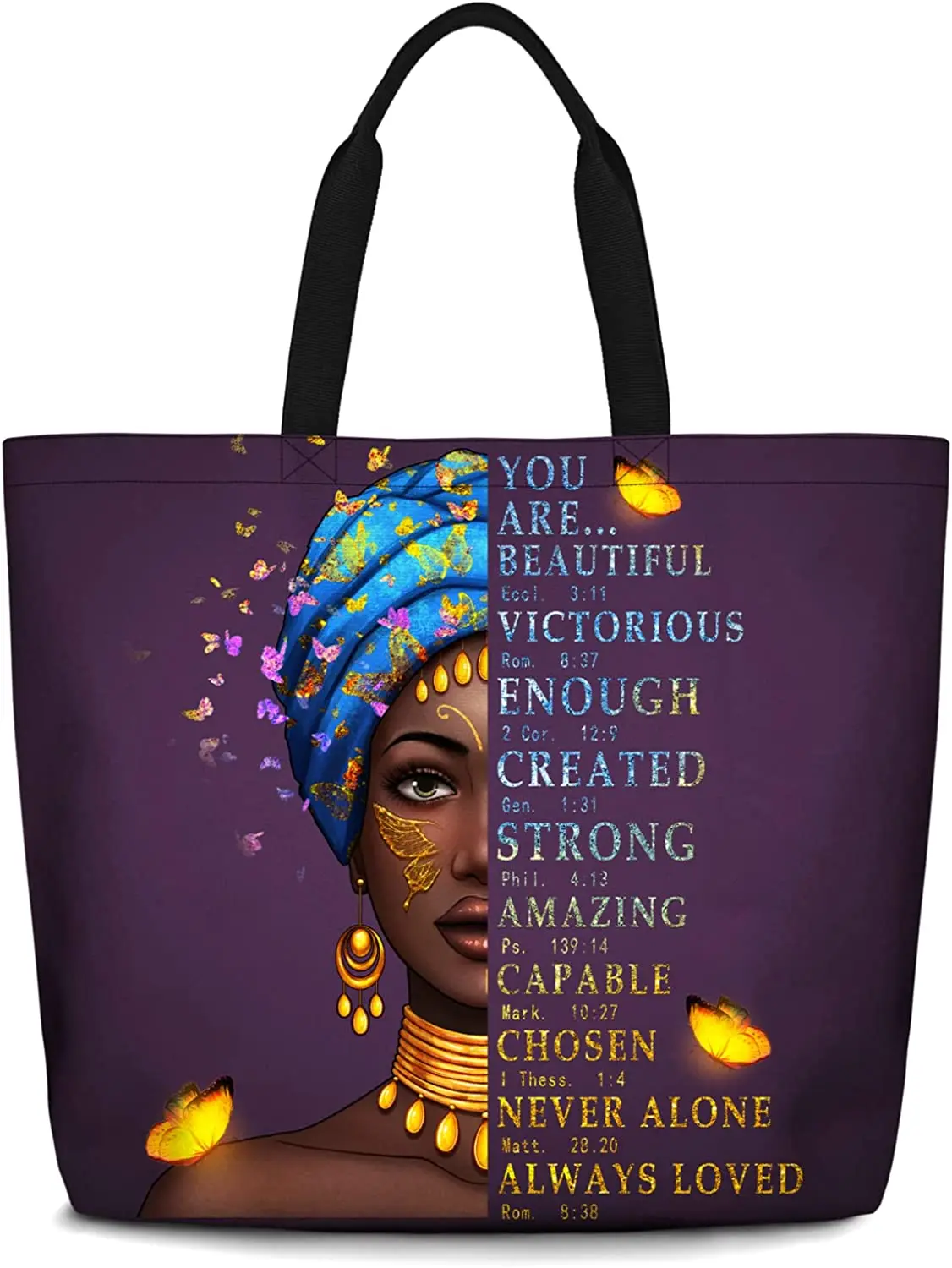 

Африканская американская искусственная черная сумка-тоут, Черная Женская волшебная сумка для спортзала, школы, путешествий