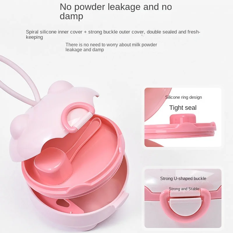 Cartoon Milk Powder Box Portable Food Storage Box For Infant Toddle Snacks