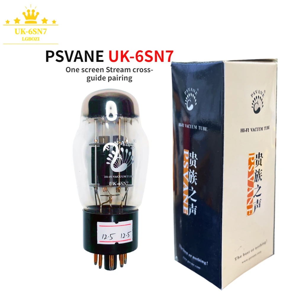 PSVANE UK-6SN7 Vacuum Tube Replacement 6N8P 6SN7GT 6SN7 CV181 Tube Upgrade 6H8 UK Black Seat Gold Foot Upgrade 2