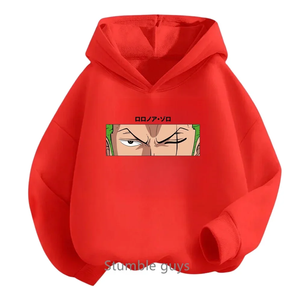 thumbnail image 1 of Ropa de primavera y otoño para niños, sudadera de una pieza para niños, ropa para niñas, sudadera de dibujos animados de Anime Luffy Zoro, traje para adolescentes, camisetas con capucha de Sonic, 1 of 5