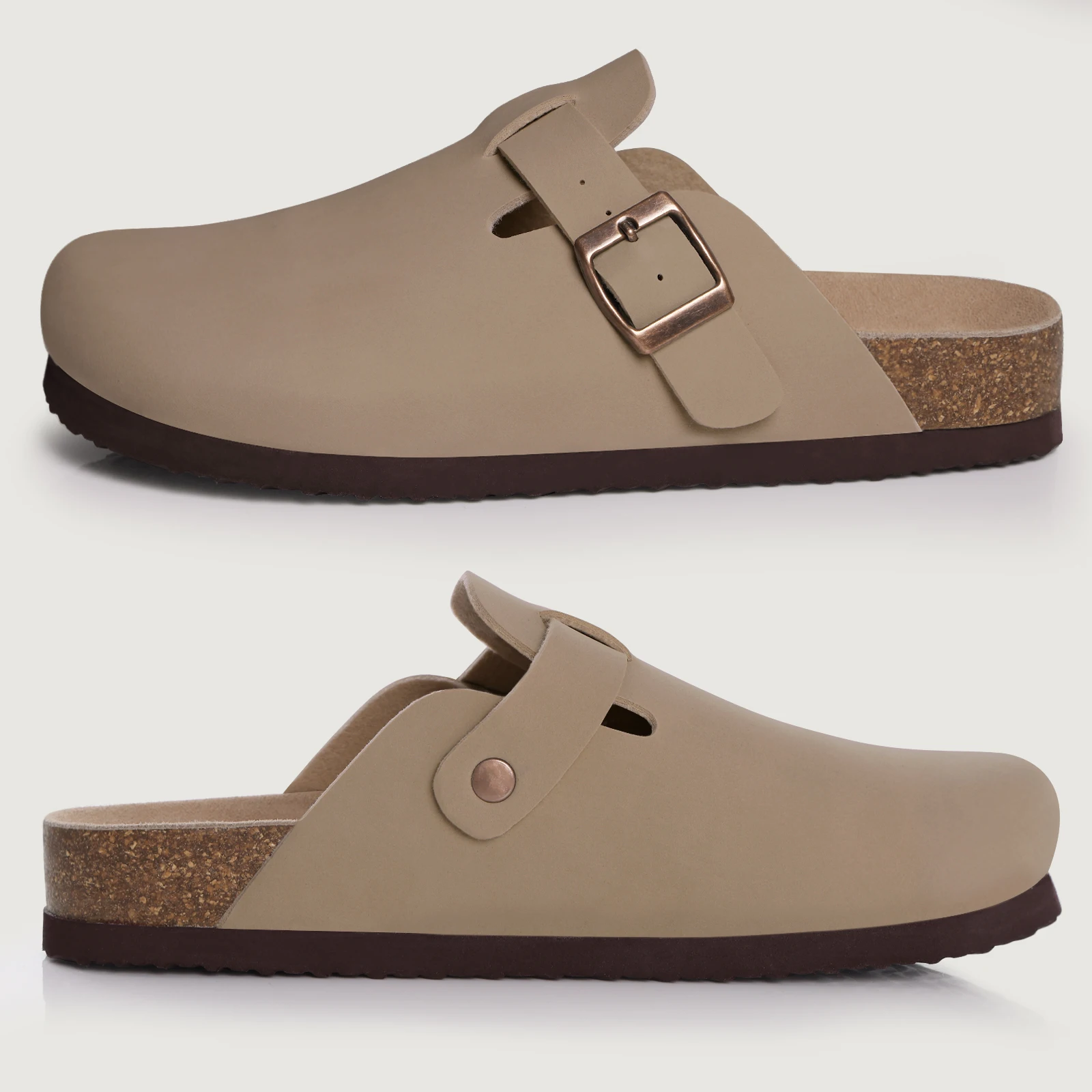 Kidmi Summer Slippers Women Cork Slippers Classic Clogs For Women Mules Fashion Leather Slippers Outdoor Soft Beach Slippers 2