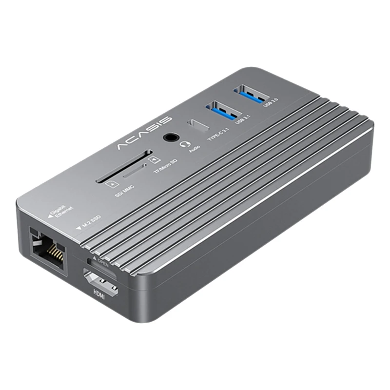 

Док-станция ACASIS типа C 10 в 1 для M.2 NVME и SATA NGFF SSD с поддержкой HDMI 8 ТБ для Windows/MAC/IPAD