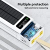 Xiaomi 100000mAh Thicken Solar Power Bank Big capacity Built-in Cables External Battery LED Light Power Bank for iPhone Huawei 3