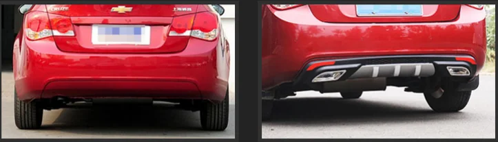 Chevrolet Cruze 2008-Rear Bumper Valance Diffuser Spoiler ABS Plastic