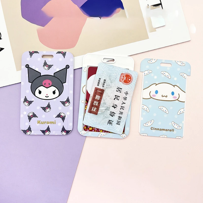 Kawaii Cartoon Kuromi Anime Keychain Pendant Cute Hello Kitty Cinnamoroll My Melody Card Holder Lanyard Card Holders Girl Gifts card holder credit card holder photo card holder desk card holder postcard holder acrylic sign holder