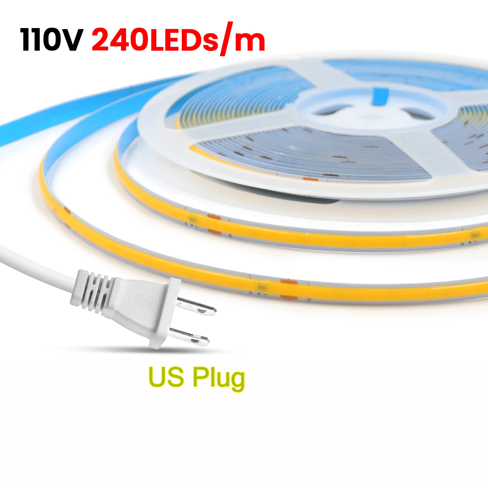 ตัวเลือกสินค้า LED Strip Light ยืดหยุ่น 3000K-6500K 240 LEDs/M สำหรับบ้านและออฟฟิศ