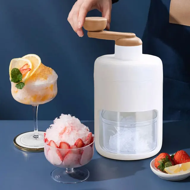 500ML Hand-operated Ice Shaver Multifunction Hand Crank Shaved Ice Maker Portable Ice Crusher Machine for Outdoor Picnics 4