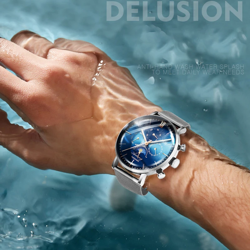 AILANG Automatic Mechanical Watch Top Brand Luxury Sapphire Mirror Belt Men Watch 50M Waterproof Fashion Business Watches Reloj