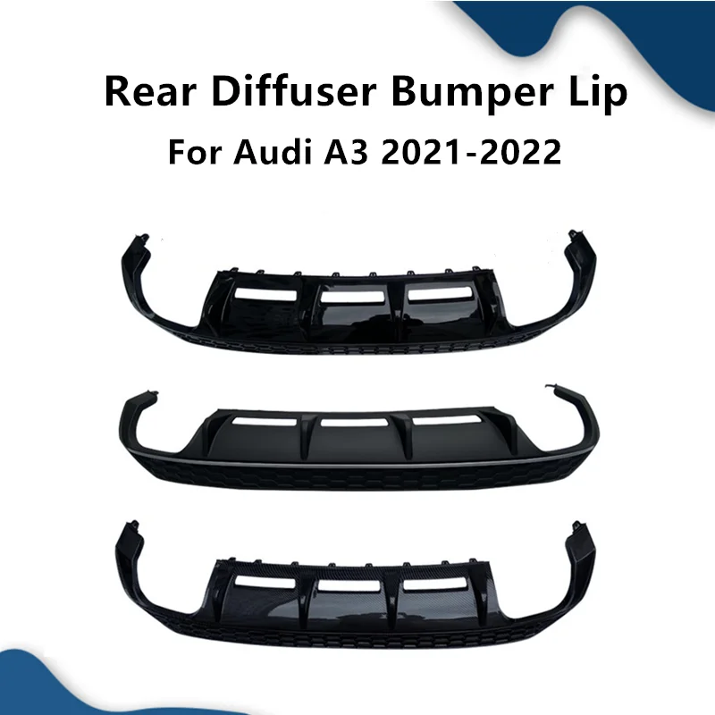 Body Parts Rear Diffuser With Pipes Car Bumper Lip For Audi A3 8p 2021