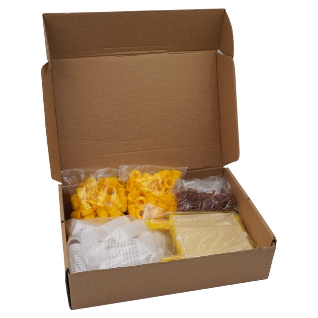 Bee Queen Nevelőkészlet Komplett Jenter Apikulturális Eszközök Méhészeti Doboz Ketrec Tartó Műanyag Cellák Méh Tenyésztési Rendszer 1Set - Image 2