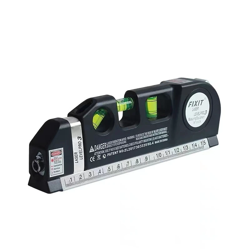 Laser Level Multipurpose Line Laser Leveler Tool Cross Line Lasers With 8FT 2.5M Standard Measure Tape and Metric Rulers 5