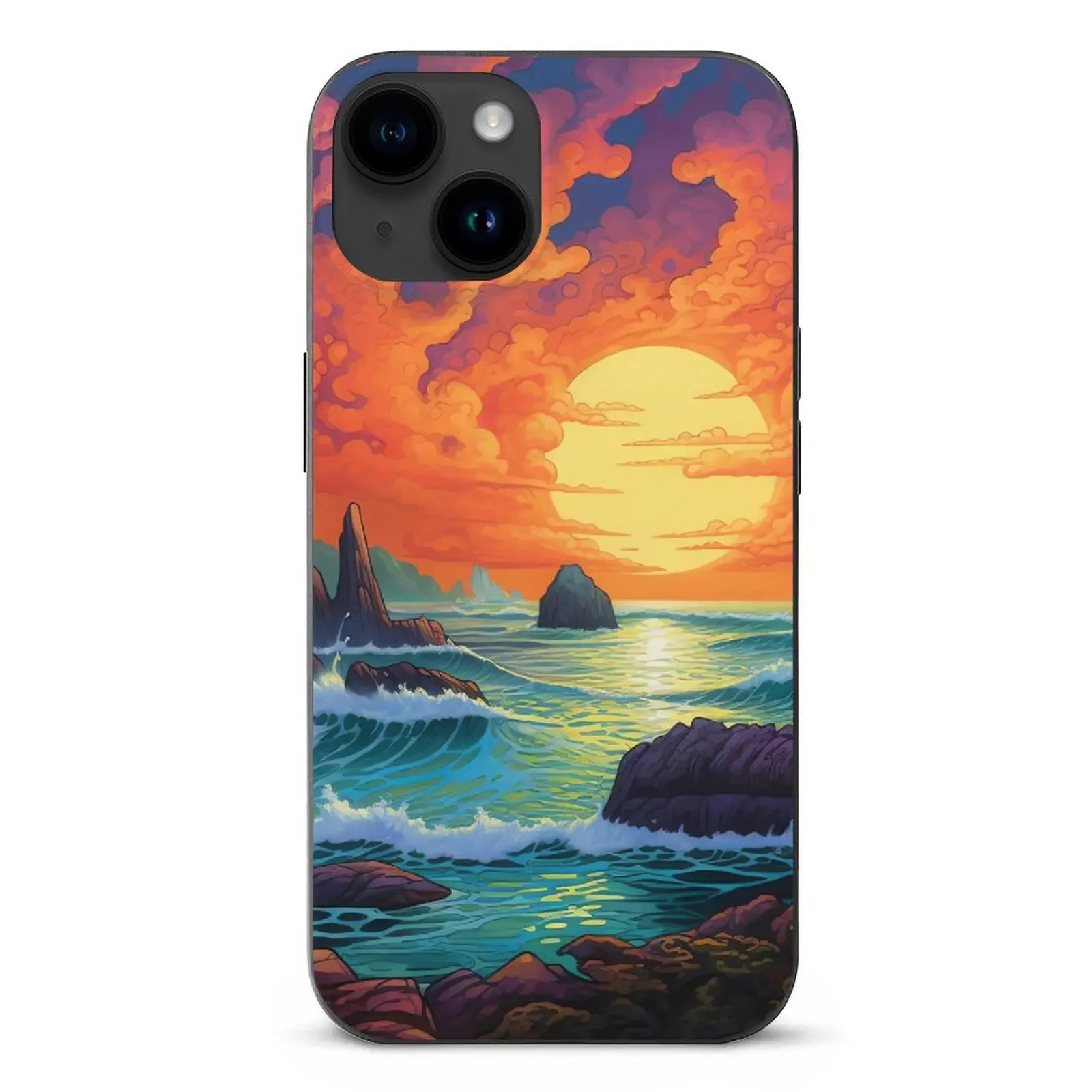 

Phone Case For Apple iPhone 15 14 13 12 Pro Max Case For iPhone 13 12 Mini Ocean's Embrace Cellphone Cover