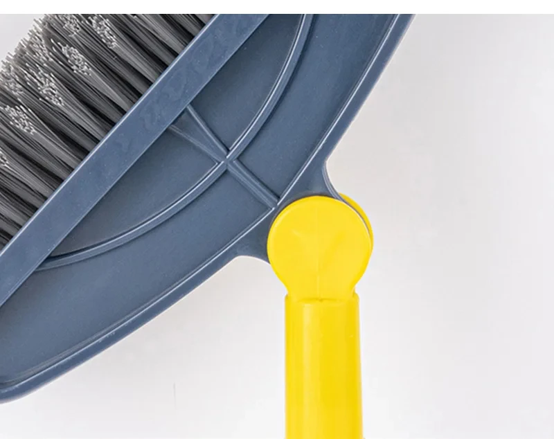 Description Picture 6 of item2-In-1 Floor Cleaning Brush with Scraper Long Handle Hard Bristle Corner Gap Brush for Bathroom Kitchen Household Cleaning Tools