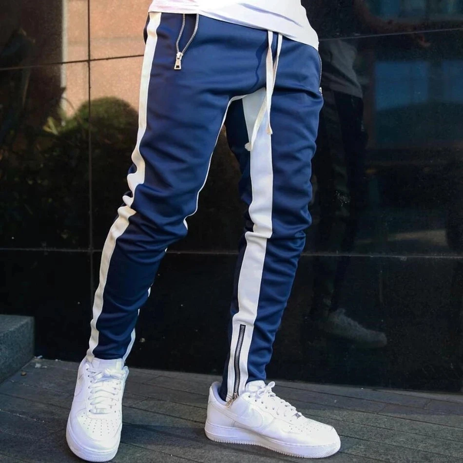 

Mens Joggers Casual Pants Fitness Men Sportswear Tracksuit Bottoms Skinny Sweatpants Trousers Black Gyms Jogger Track Pants