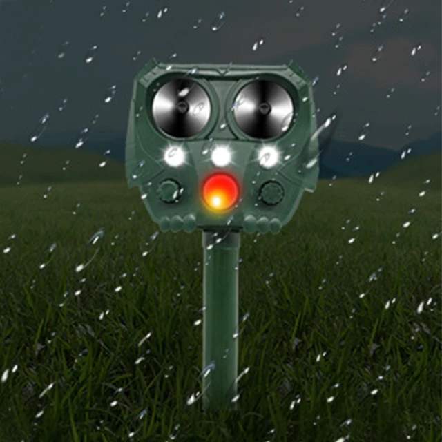 Ultrahangos Macska Kutya -Visszataszító Vízálló Napenergia -Ultrahangos Hátrányok Újratölthetők Gyümölcsös/Üvegház/Zöldségkerthez - Image 4