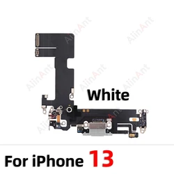 AiinAnt USB Mic Board Dock Charger Connector Flex Cable Replacement (For iPhone 13 White)