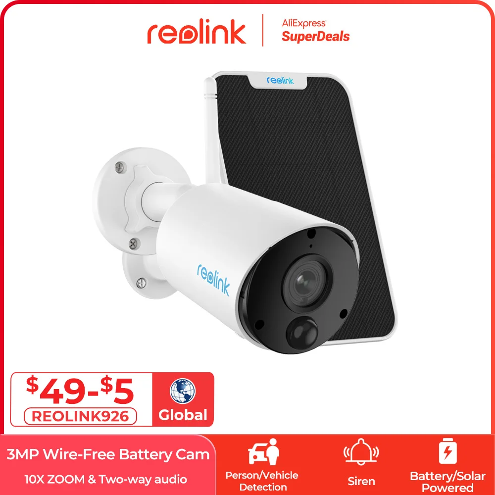 Reolink Argus Eco and Solar Panel Wireless WiFi Camera 1080P Outdoor 2 way Audio PIR Rechargeable Battery Support Google Home|panel|panel solarpanel battery - AliExpress