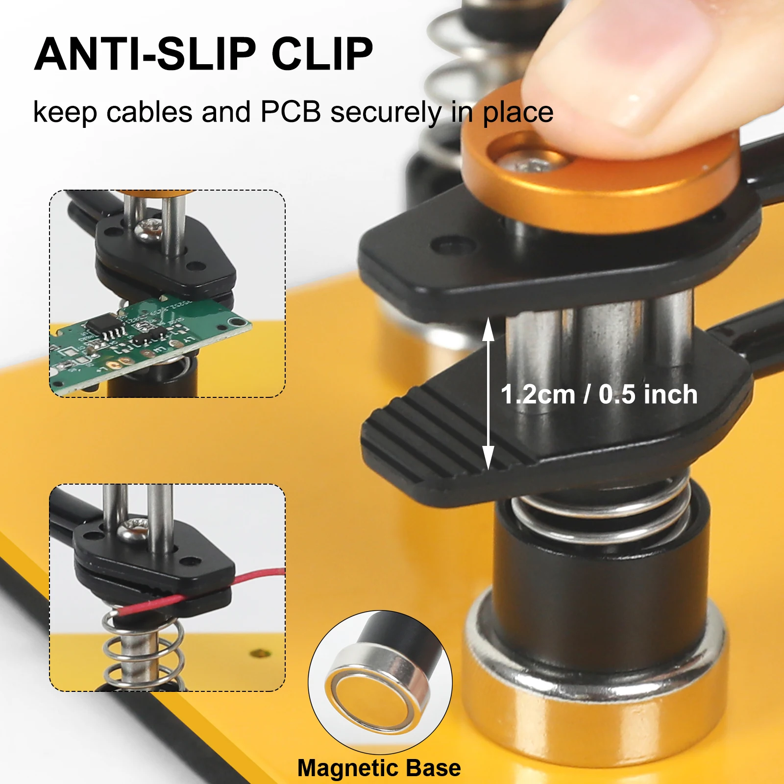 NEWACALOX Magnetic Helping Hands Soldering Clamp PCB Holder Solder Wire Clip Soldering Third Hand Tools for Electronics Repair