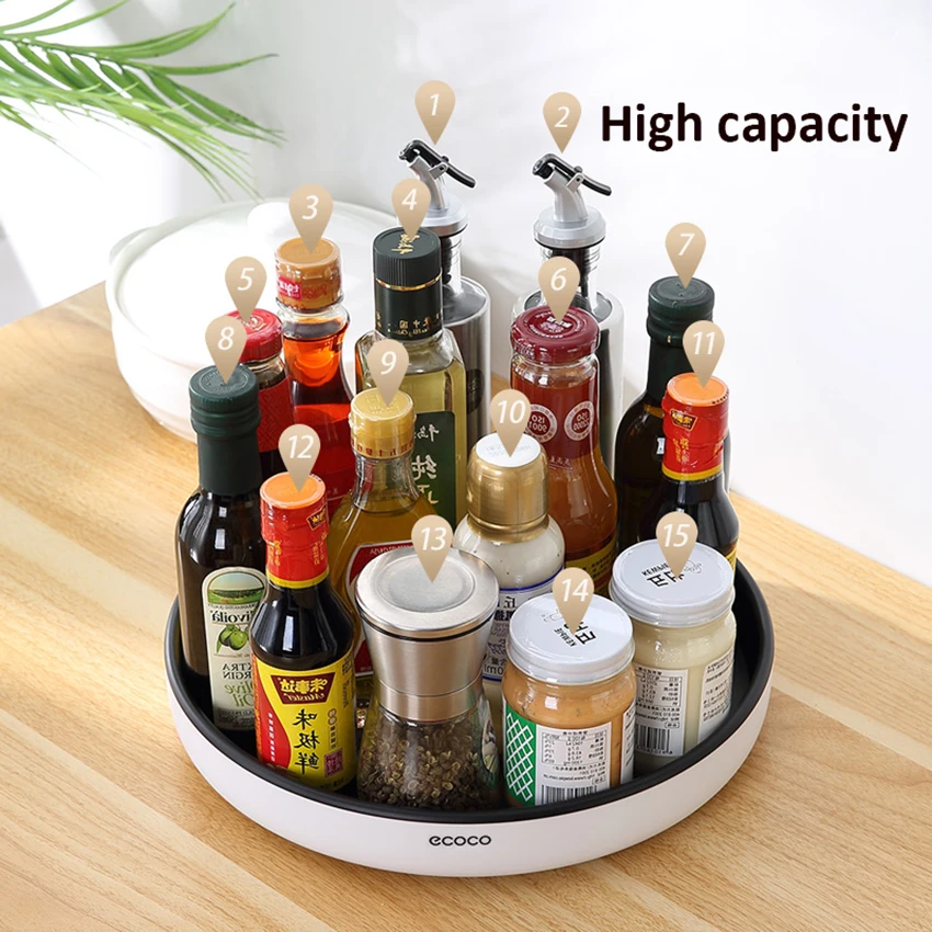 360 Degree Fridge Organizer Rotating Tray Condiment Organizer For  Refrigerator Convenient Spice Rack Organizer For Kitchen - AliExpress