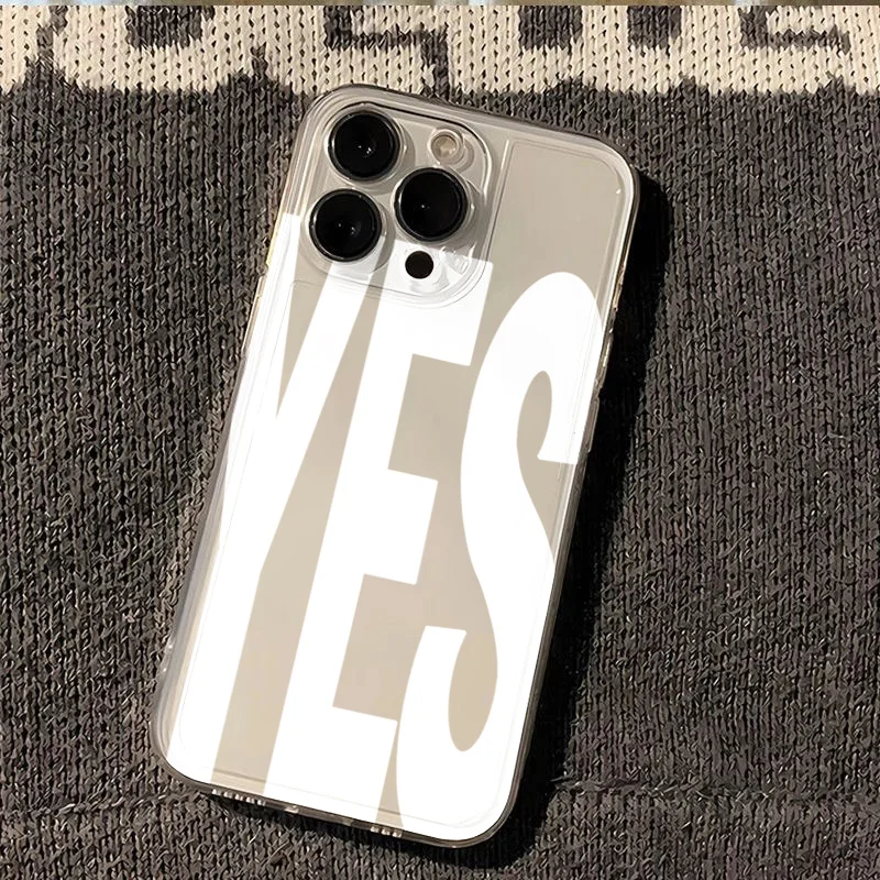 Women's Creative Transparent TPU Phone Case - English Design