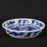 Chinese Ceramic Appreciation Plate Decorative Plates For Home Decoration And Accessories Jingdezhen Blue And White Phoenix Plate 1