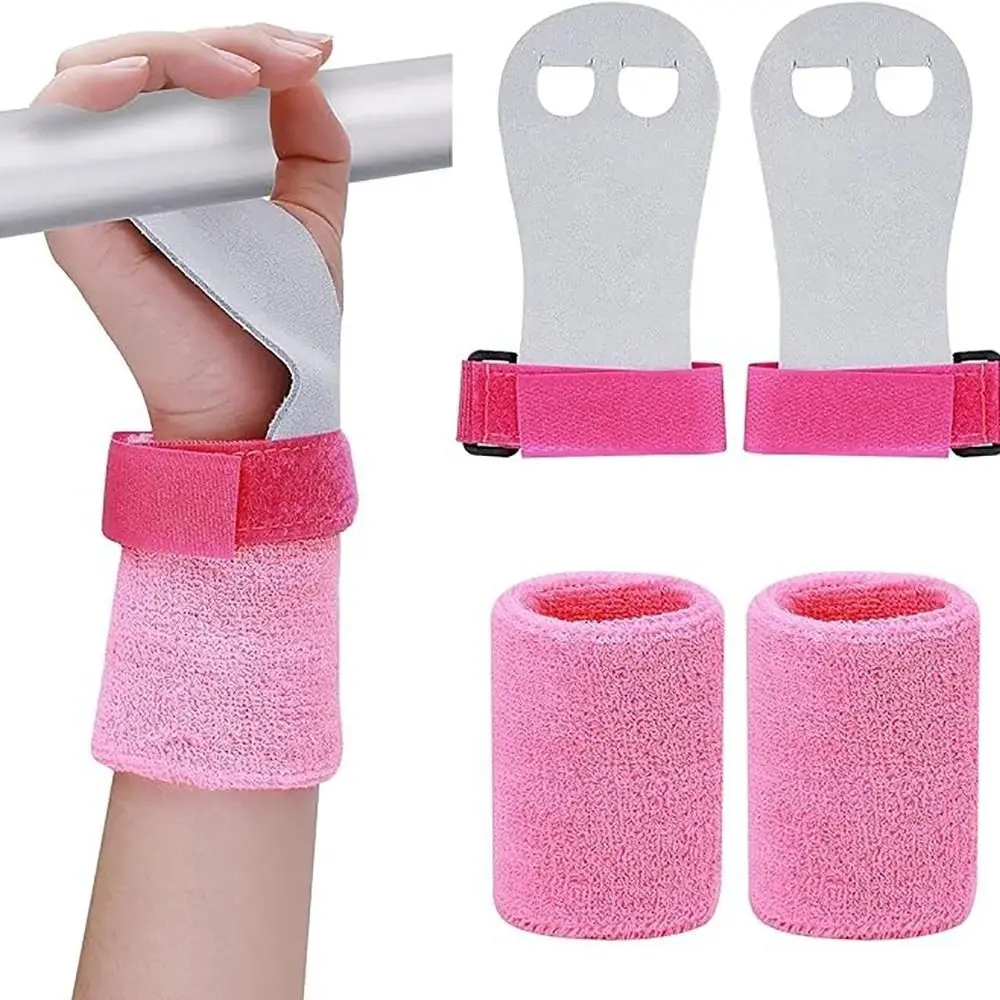 Gymnastics Bar For Kids Skylety Unicorn Gymnastics Grips For Girls - Pink Bar Grips With Adjustable Wrist Straps (Size S) Gymnastics Gloves