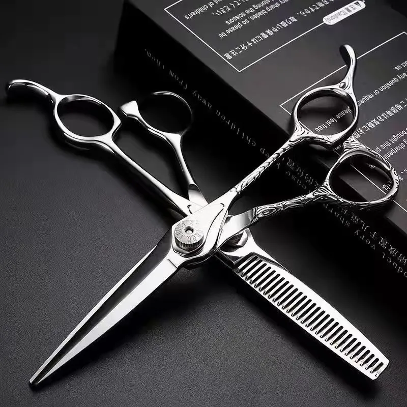 440c Steel Hair Scissors tijera de pelo Barber Shears Professional 6Inch Hair Cutting Scissors s6801zz bearing 12 21 5 mm 10pcs abec 1 s6801 z zz s 6801 440c stainless steel s6801z ball bearings