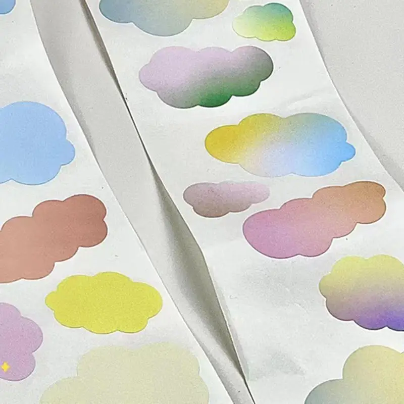 Portable Pull-out Design Sticky Note Stationery Full Adhesive Labels Stickers Multifunctional DIY Memo Pad 100PCS/Set with label stickers