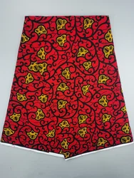 Authentic Wax Print Fabric African Dress Material 100% Cotton, 6 Yards - 950g (DEEP BLUE)