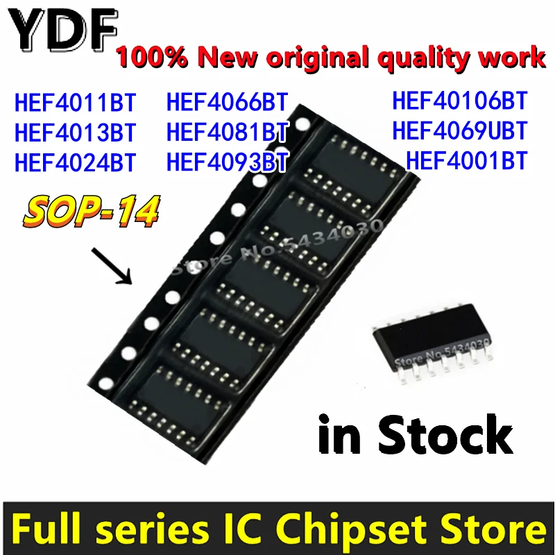 10pcs-100-New-HEF4001BT-HEF4011BT-HEF4013BT-HEF4024BT-HEF4066BT ...