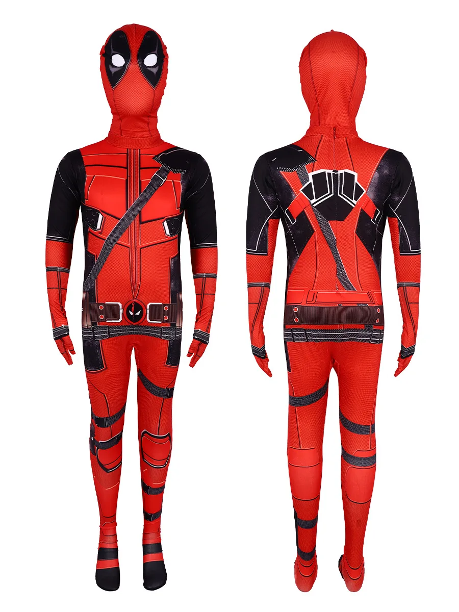 Children Superhero Deadpool Costume Halloween Cosplay Jumpsuit Boys Fantasy Movie Character Mask Holiday SetParty Game superhero costume halloween costume masquerade costume pilot jumpsuit costume