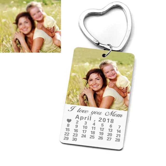 Custom Calendar Photo Keychain 3